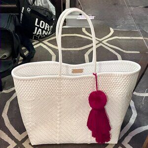 Andaz Mexican Basket Tote With Tassel